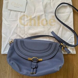 Chloe light blue small crossbody purse